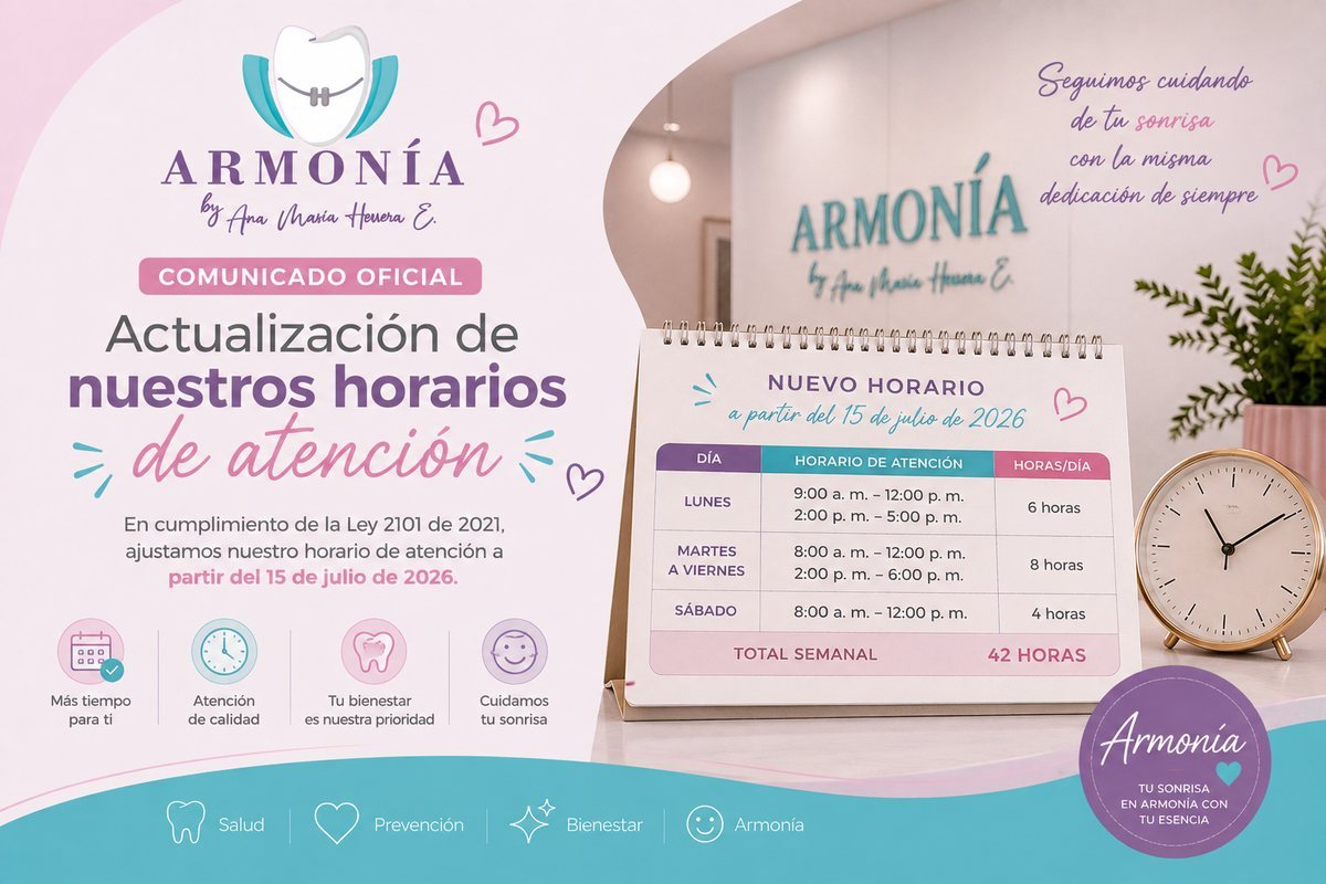 Actualización de nuestros horarios de atención — Armonía