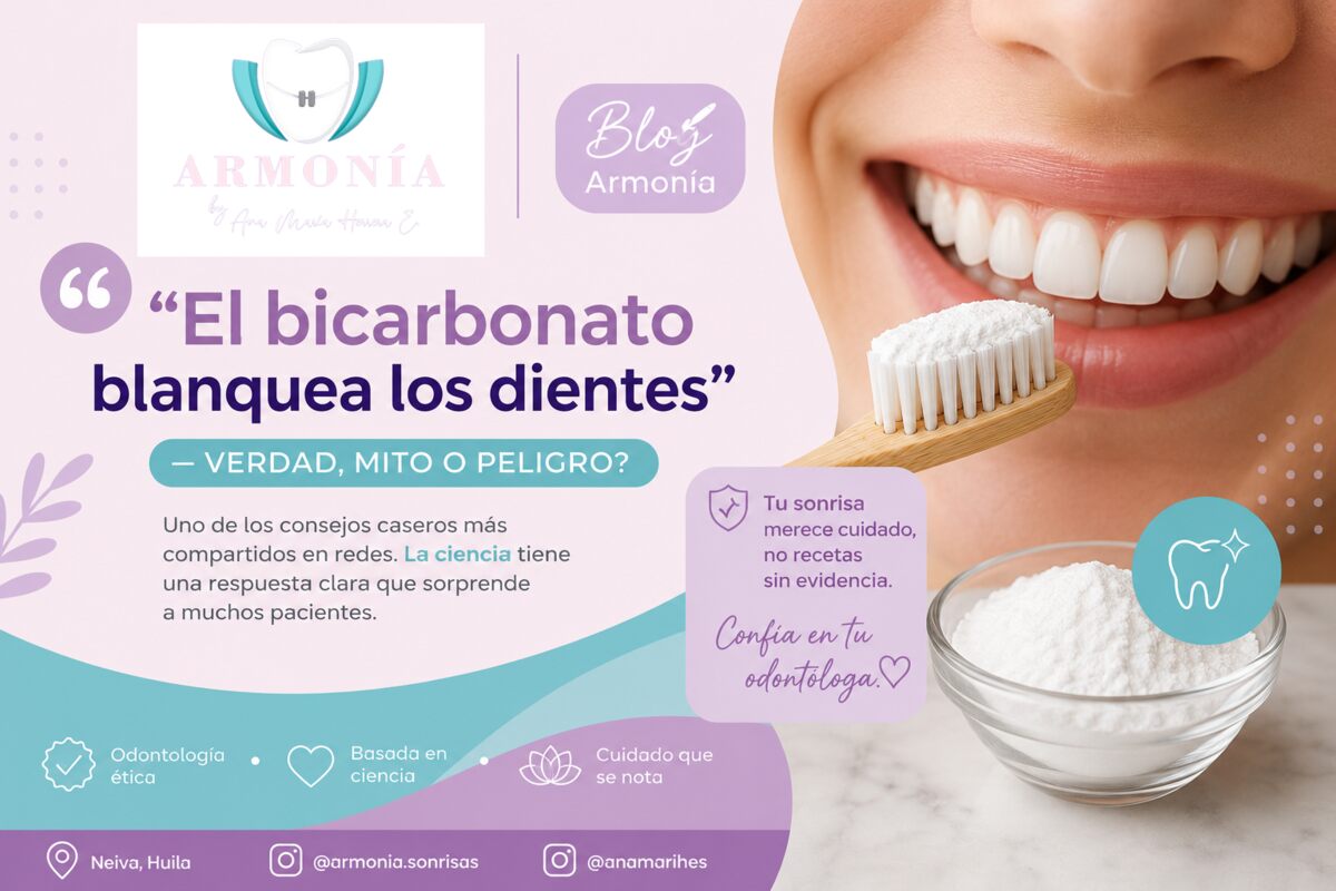 El bicarbonato blanquea los dientes — ¿verdad, mito o peligro? — Armonía