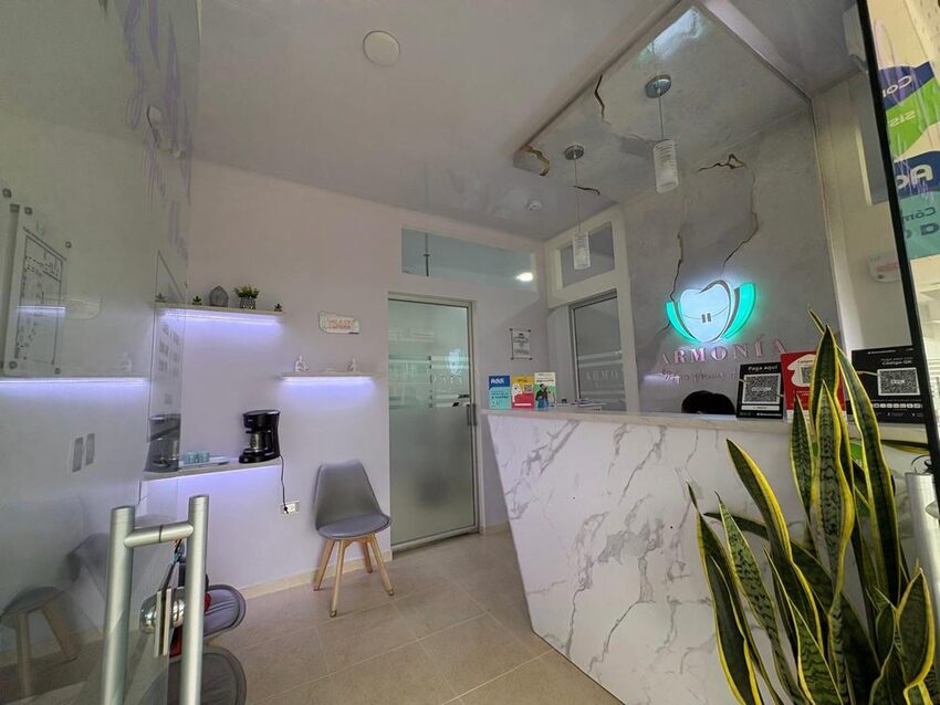 Recepción del consultorio Armonía, Neiva
